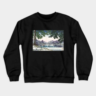 Nijubashi Bridge by Tsuchiya Koitsu Crewneck Sweatshirt